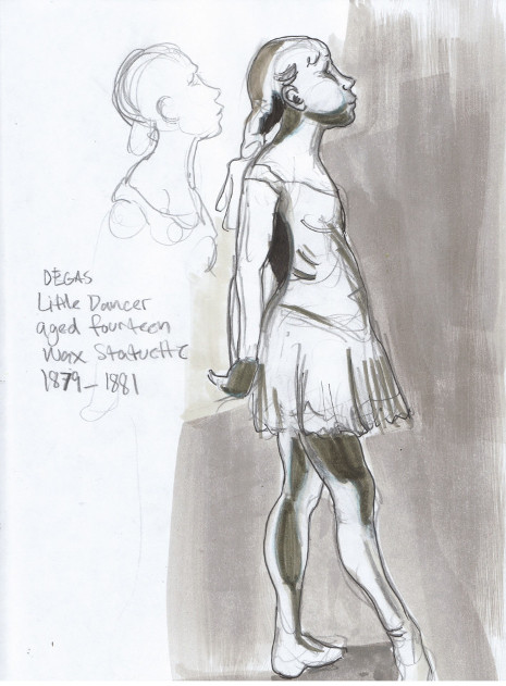 Sunday, December 15th, 2013. The National Gallery. Little Dancer aged fourteen, wax statuette, 1879-1881 by Edgar Degas.